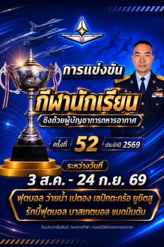 กีฬาแบดมินตันนักเรียนชิงถ้วยผู้บัญชาการทหารอากาศ ครั้งที่ 52 ประจำปี 2569